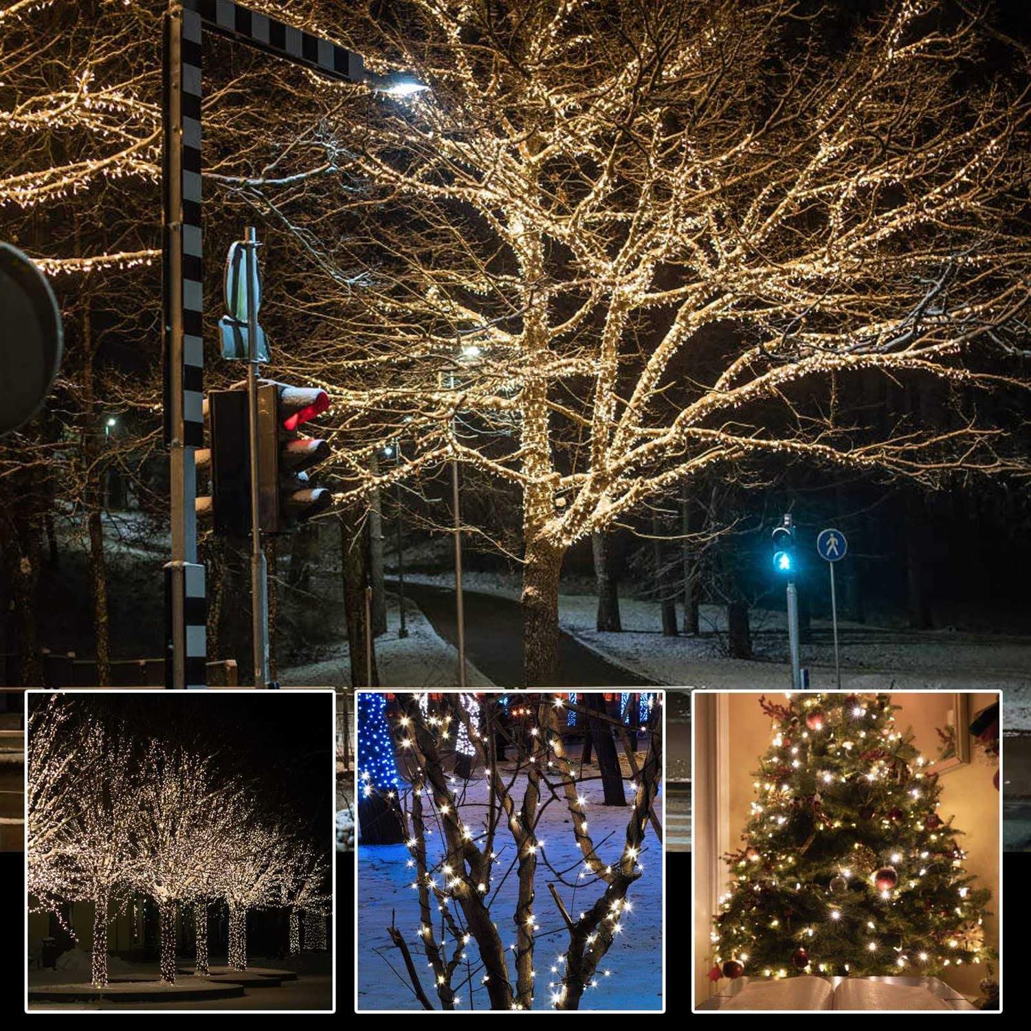 XMASLAND Ultra-Bright Connectable Christmas Light Set Incandescent Bulb Mini String Light for Indoor Outdoor Christmas Tree