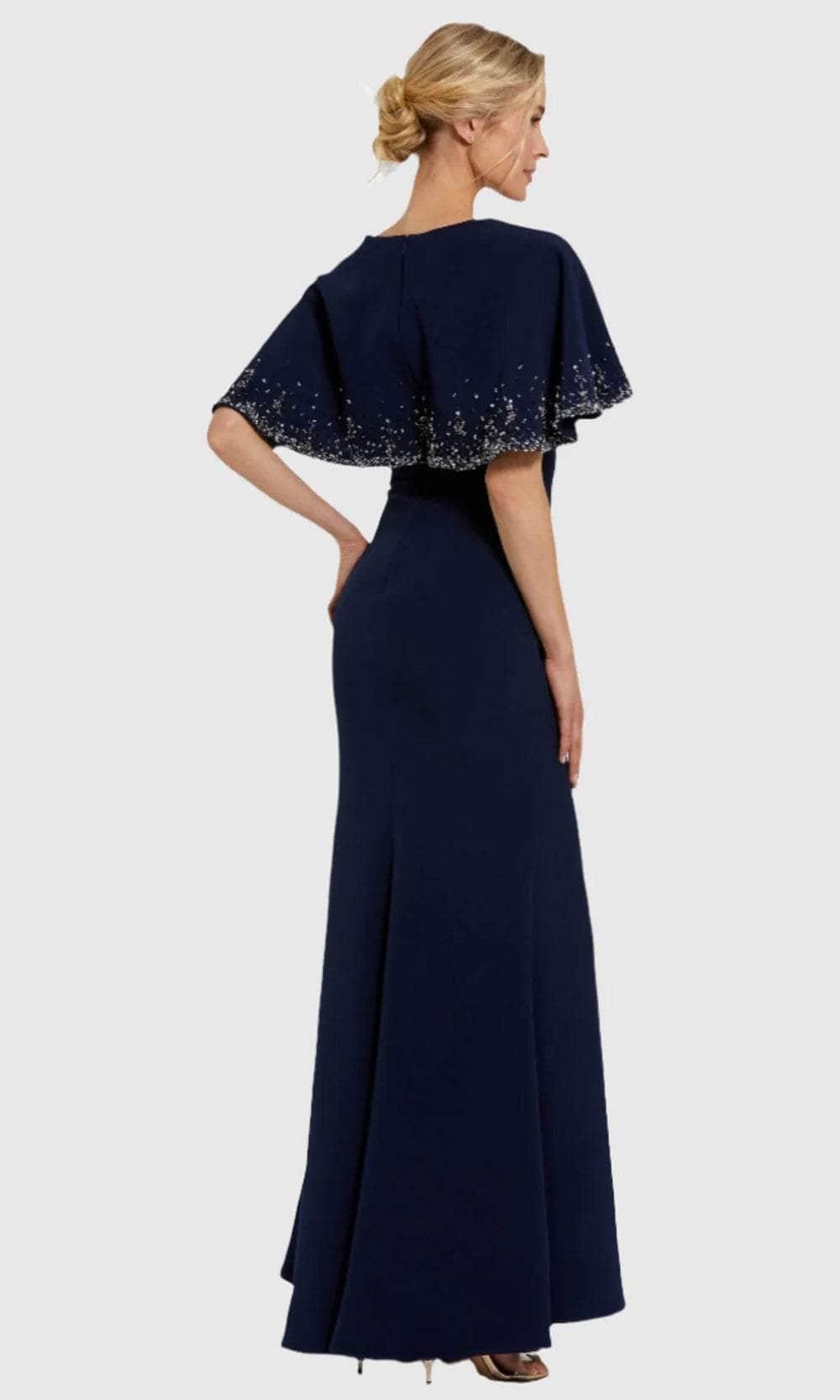 Fitted High Neck Long Dress