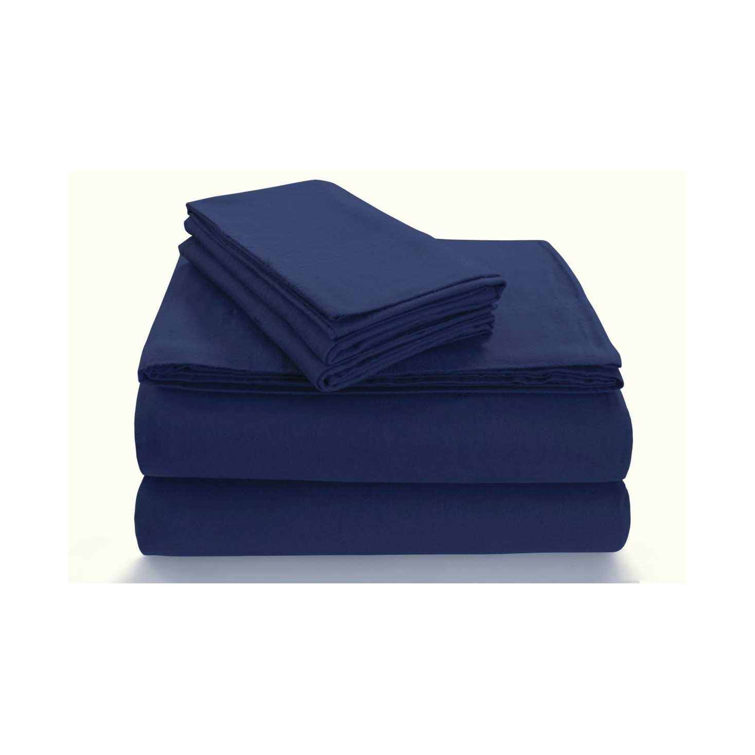 Tribeca Living Extra Deep Pocket Solid Flannel Sheet Set
