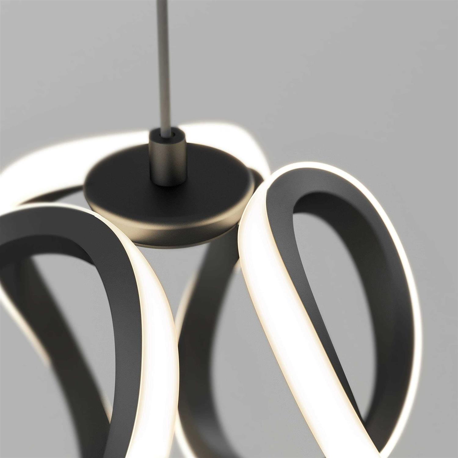 Artika Vivaldi Integrated LED Pendant Light 3CCT Black