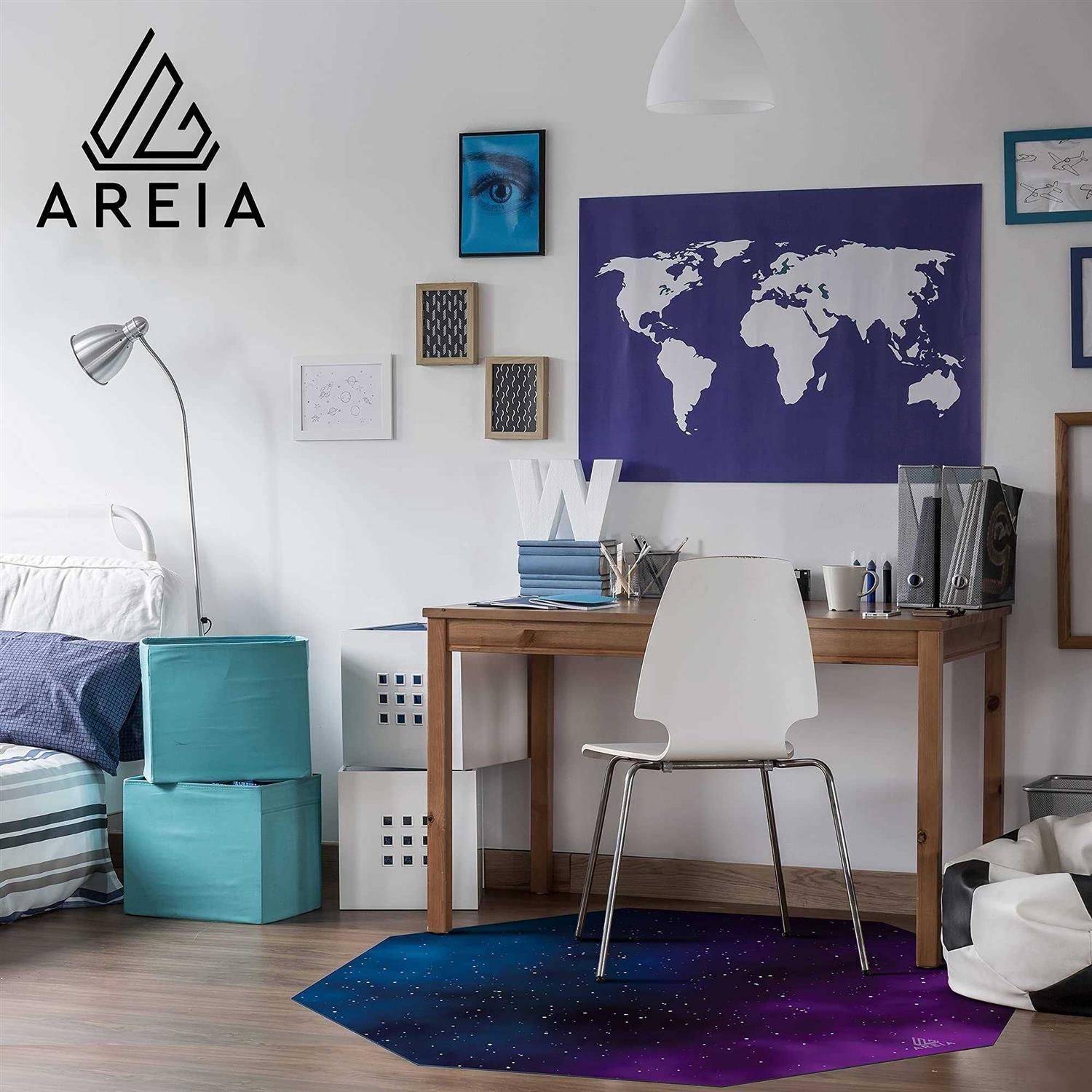 AREIA Computer Chair Mat Noise Cancelling Gaming Chair Mat – Anti-Slip Gaming Floor Mat – Scratch Resistant Mat for Office Chair –