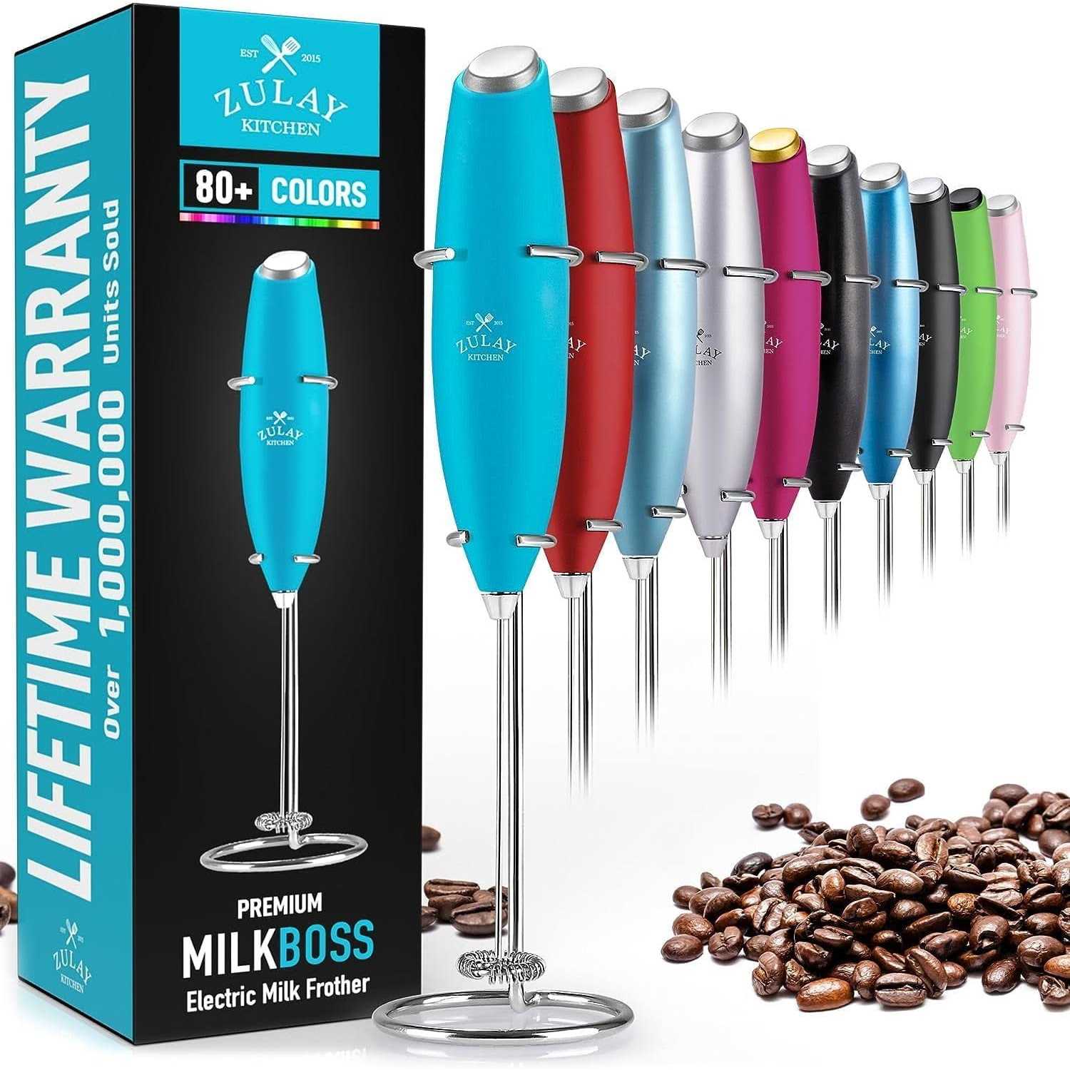 Zulay Kitchen Handheld Milk Frother