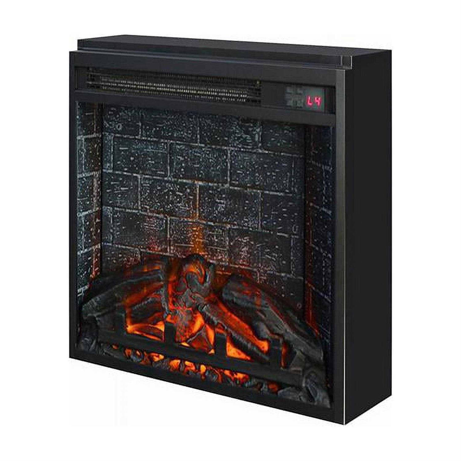 Ameriwood Home 18 inch Glass Front Electric Fireplace Insert with Remote