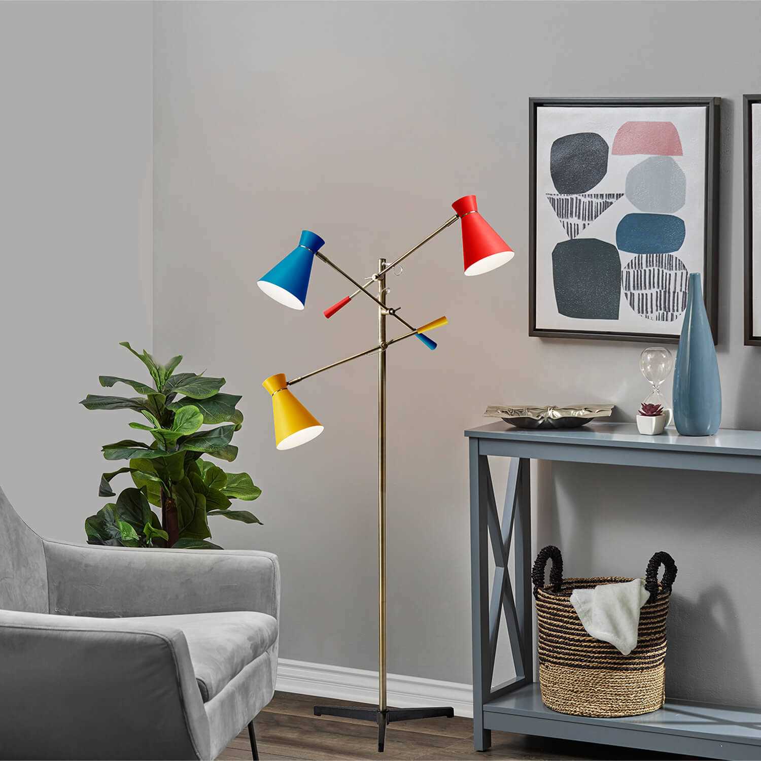 Adesso Lyle 3-Arm Floor Lamp