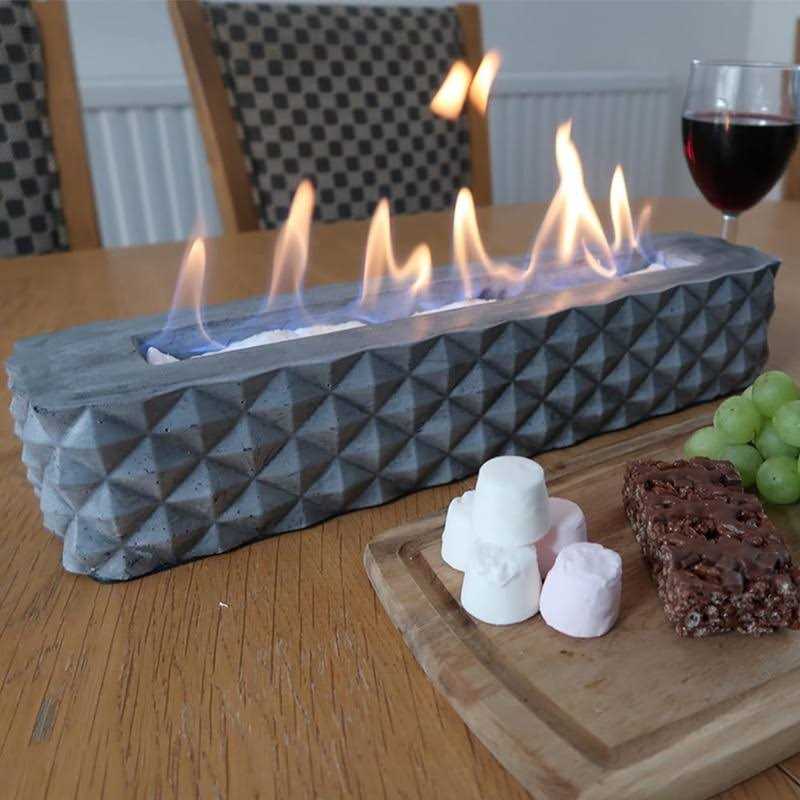 ROUNDFIRE Large Rectangle Tabletop Fire Pit