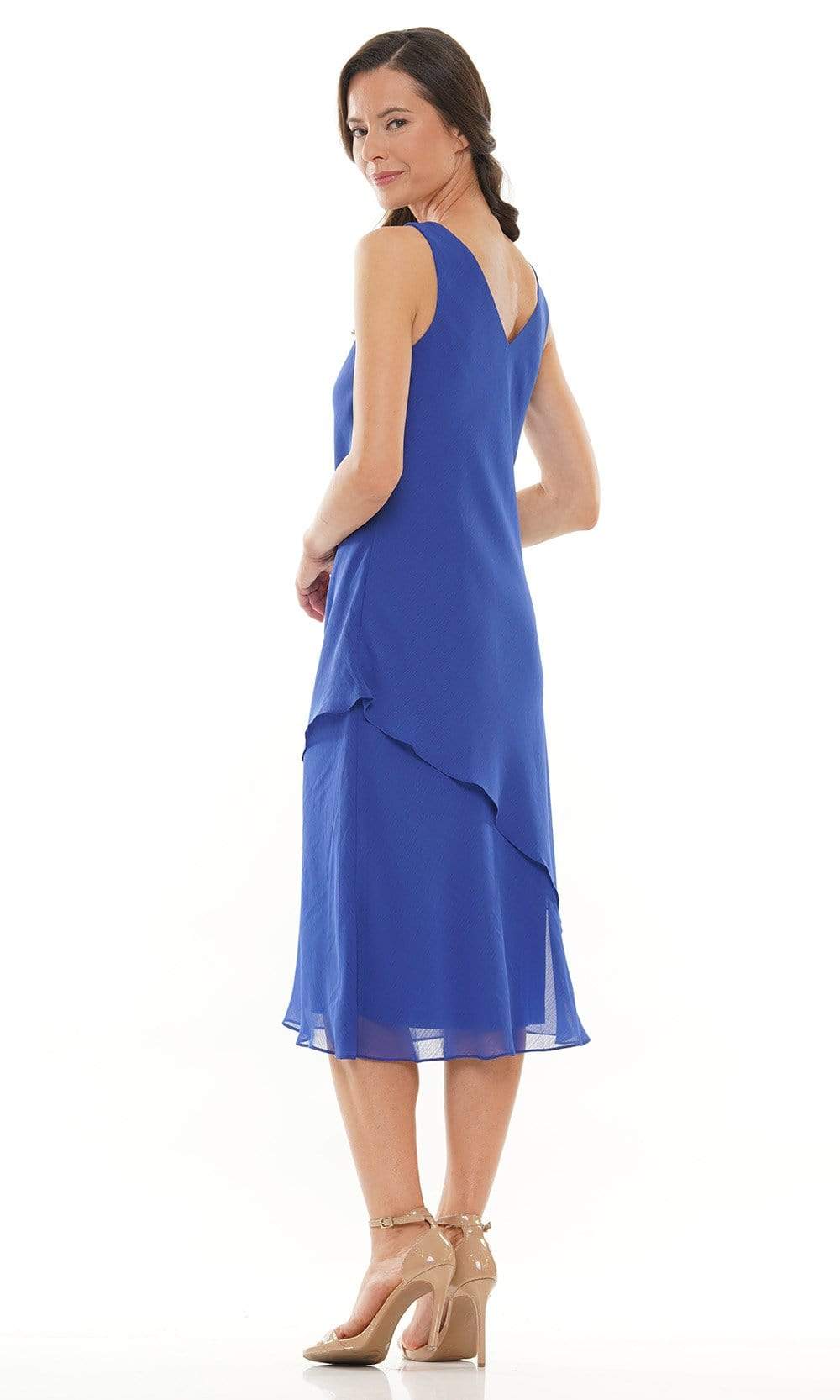 M307 V-Neck Sheath Knee-Length Dress