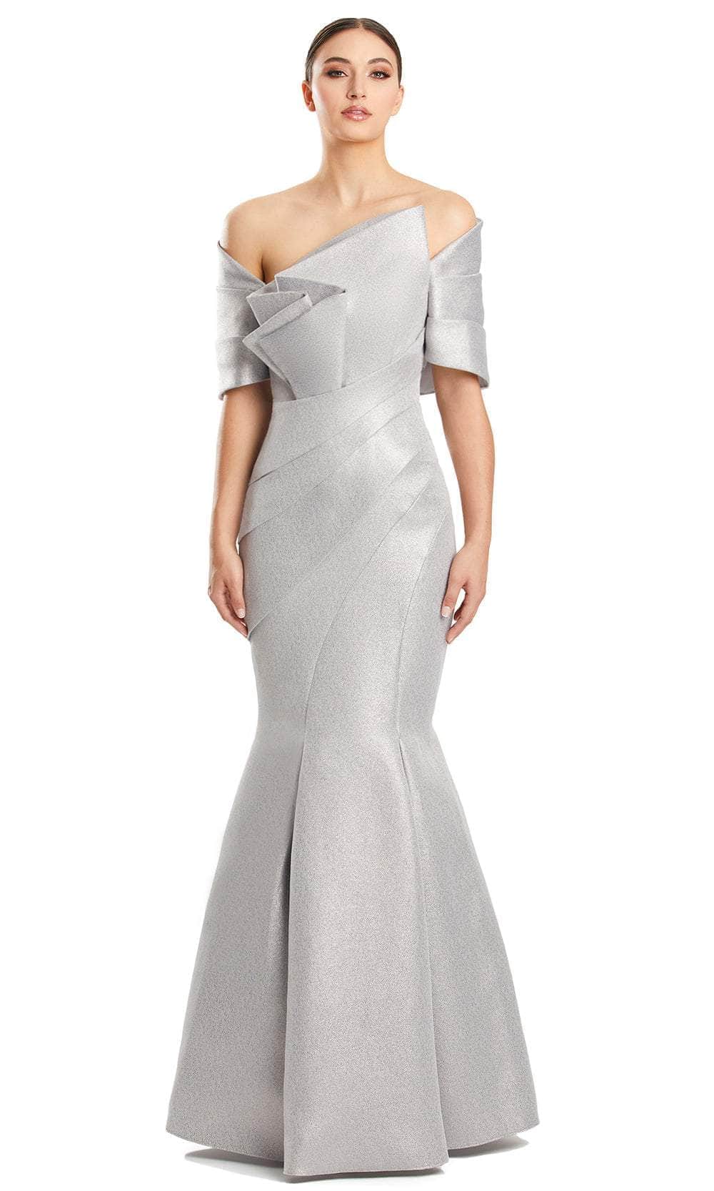 Fold Over Asymmetrical Evening Dress