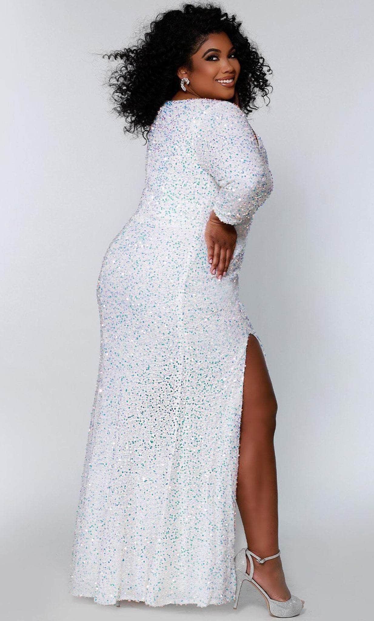 SC7320 Scoop Sequin Evening Dress