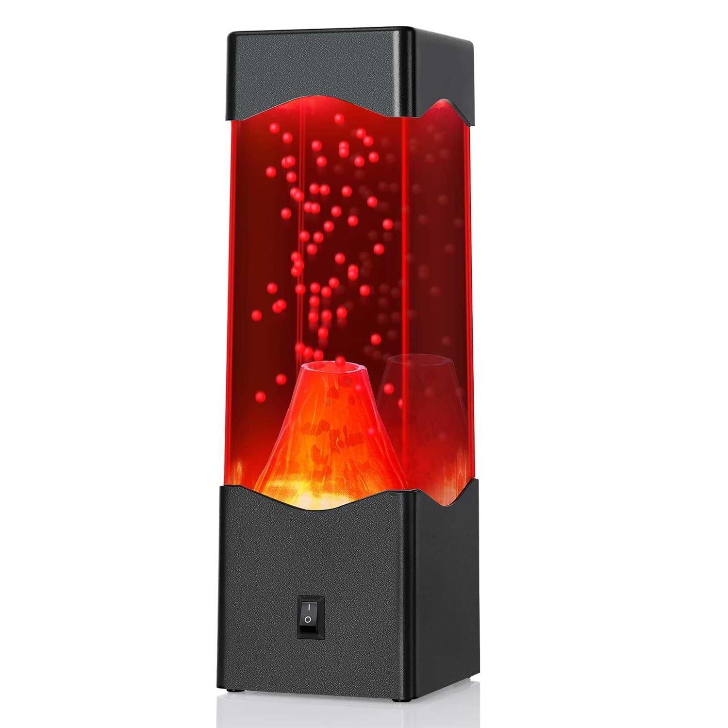 TNOIE Volcano Lamp Realistic Volcanic Eruption Night Light USB Powered Desktop Sleep Lights