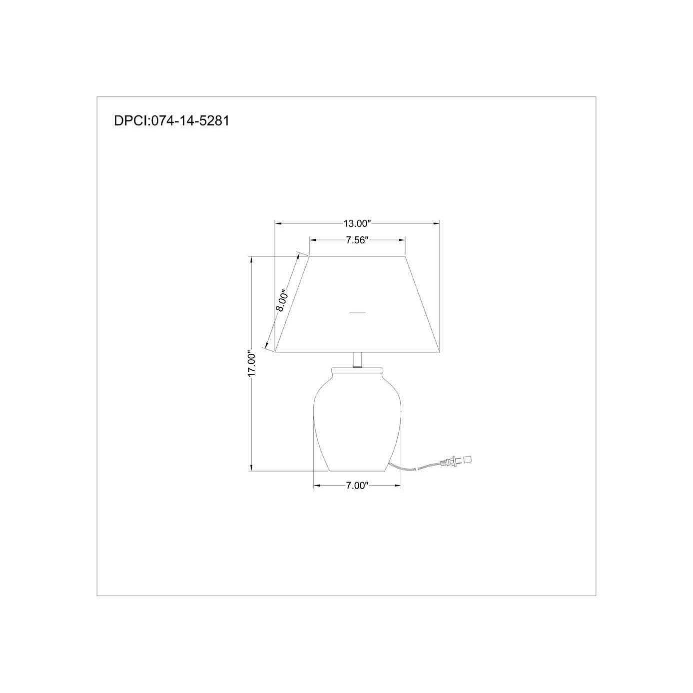 Threshold New Turned Ceramic Table Lamp