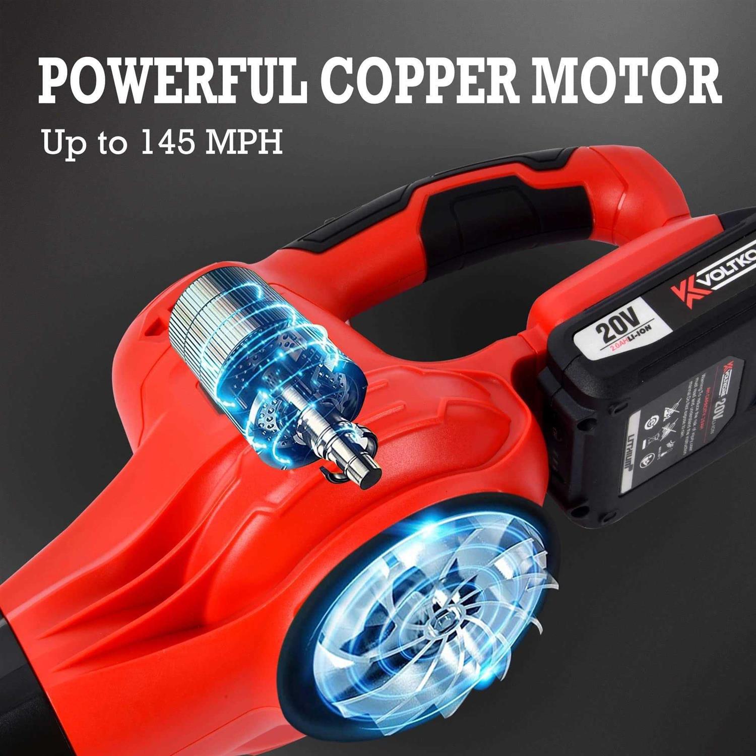 Cordless Leaf Blower 20V Battery Powered Leaf Blower