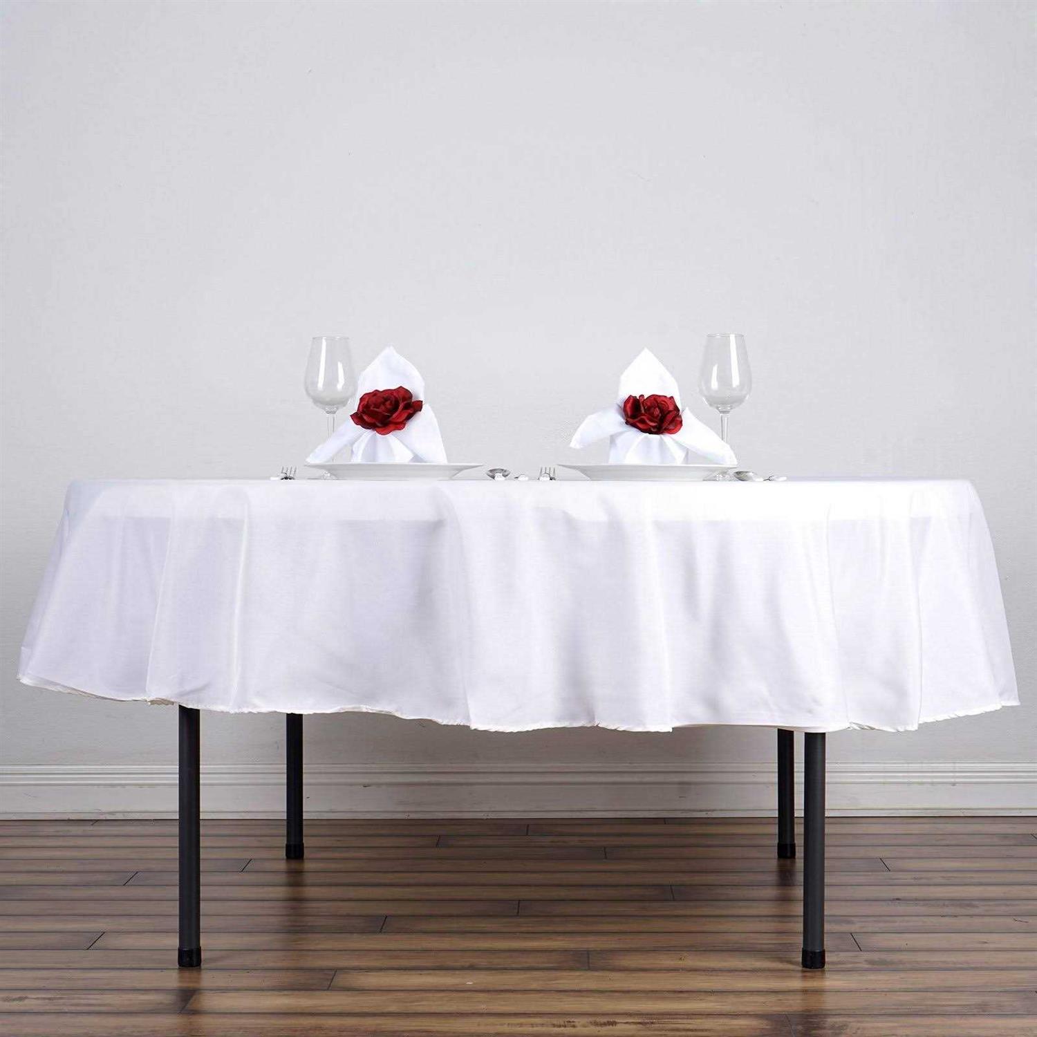 BalsaCircle Round Polyester Tablecloth Wedding Table Linens