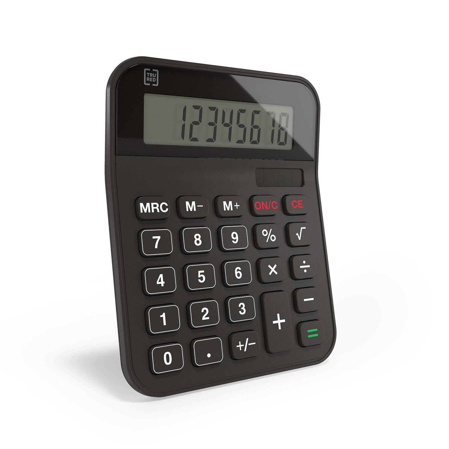 Tru RED Tr230 8-Digit Desktop Calculator