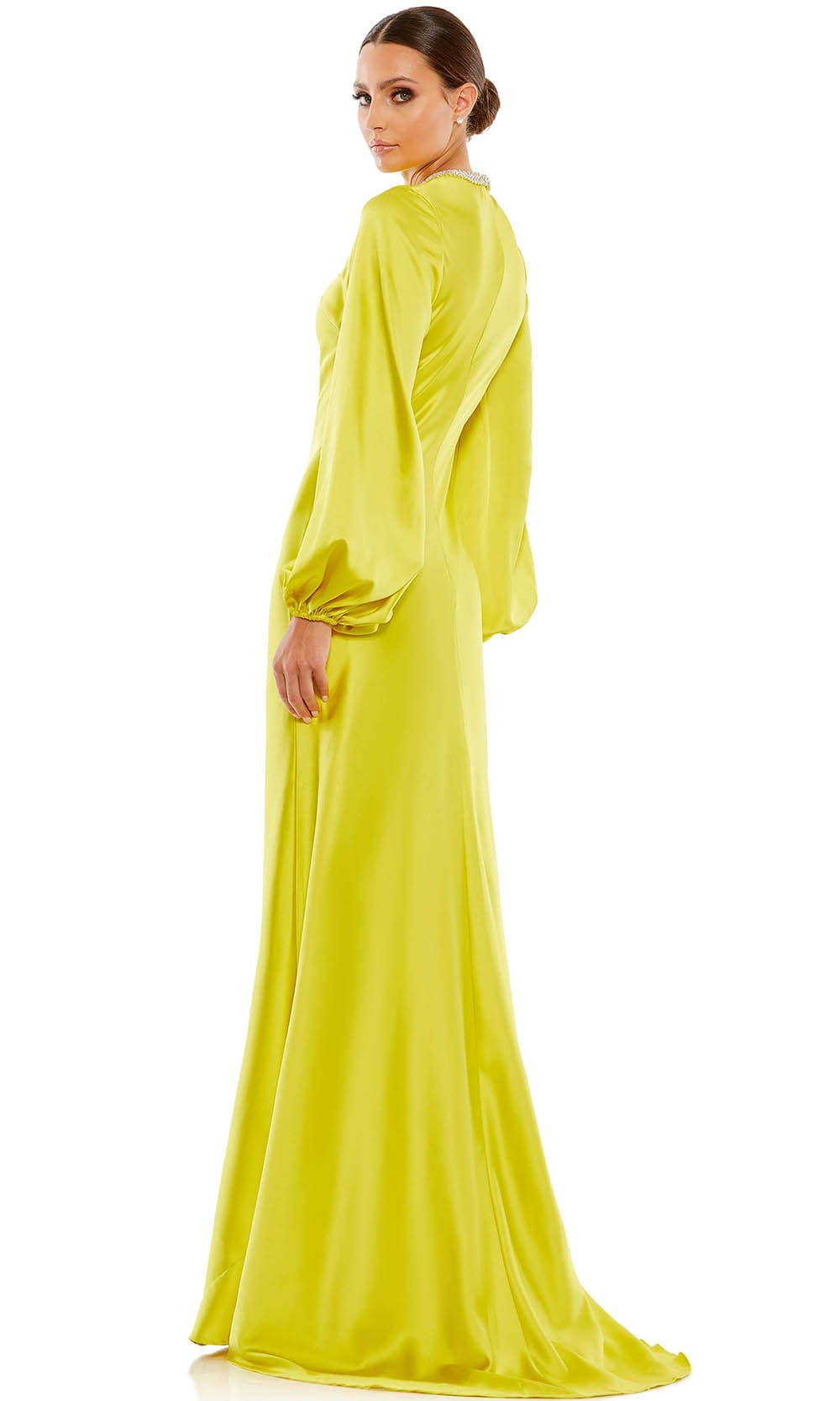 Bishop Sleeve Satin Evening Gown | Couture Candy