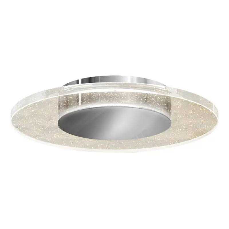 Artika Essence Disk 13 in. Chrome Modern LED Flush Mount Ceiling Light