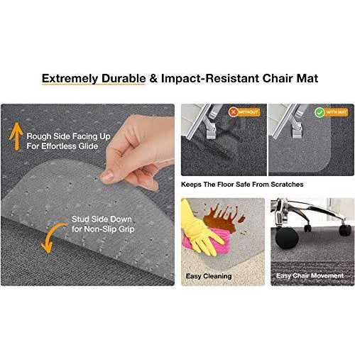 kingwolfox Chair Mat for Carpet Heavy Duty Chair Mat Carpet