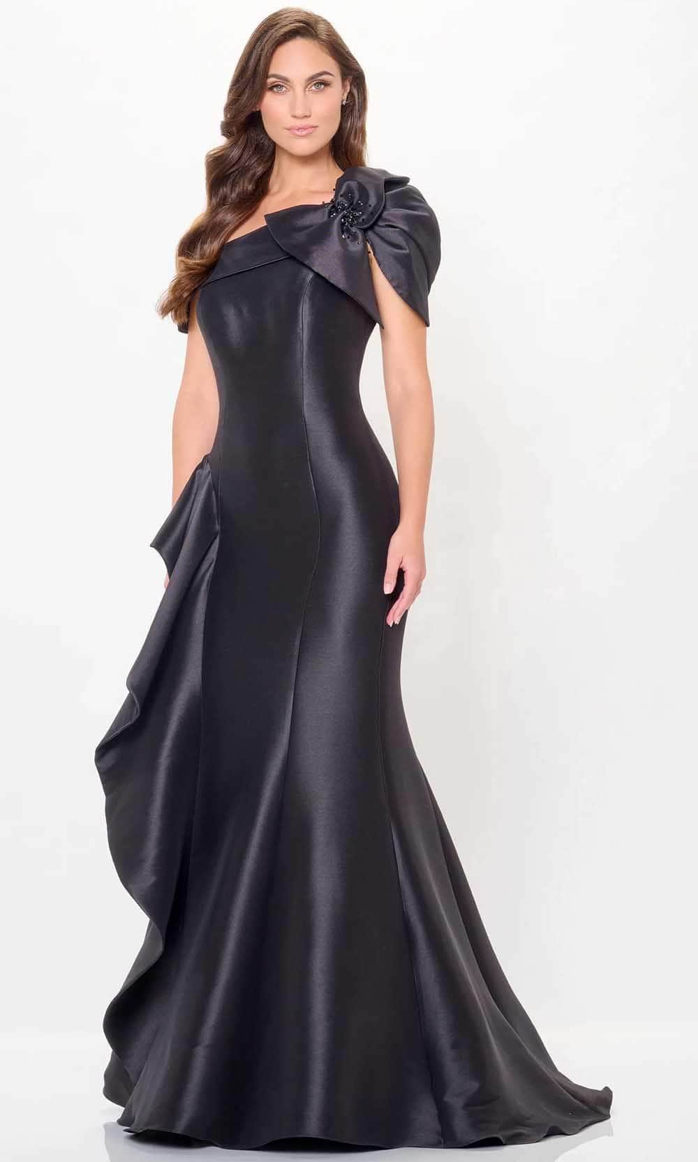 Bow Draped Evening Dress