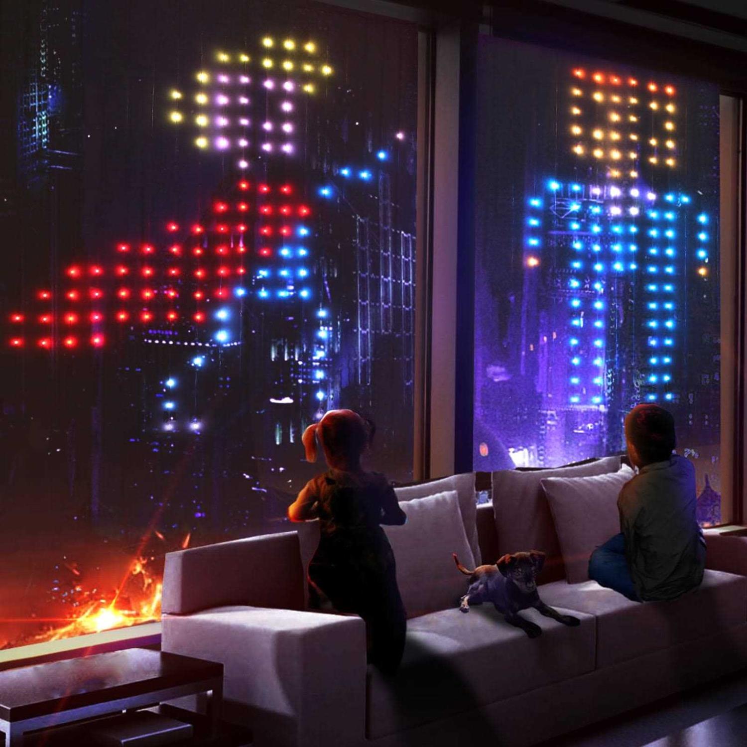 Avatar Controls 400-Light 6.6 ft. Outdoor Plug-In Integrated LED Smart Curtain String Lights ASL22