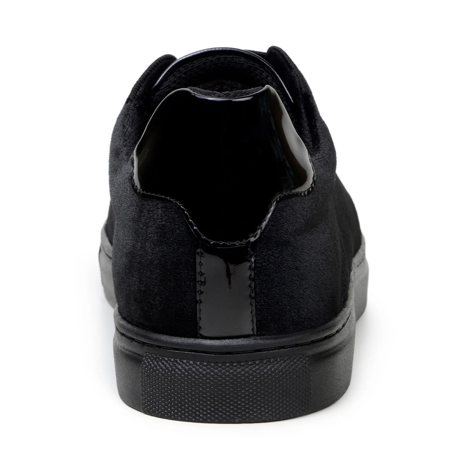 Men’s Belvedere Silvano Velvet & Patent Leather Tuxedo Tennis Shoe in Black