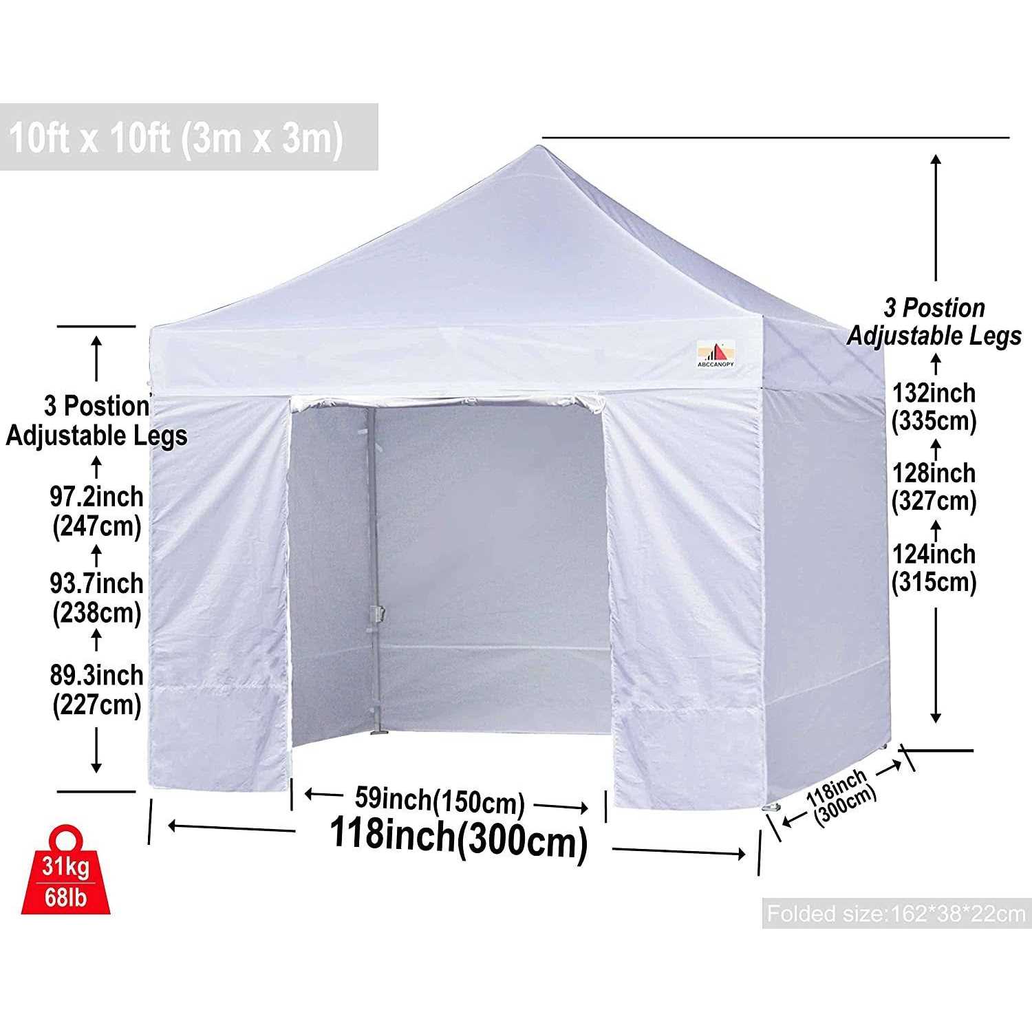 ABCCANOPY Pop Up Canopy Tent Commercial Instant