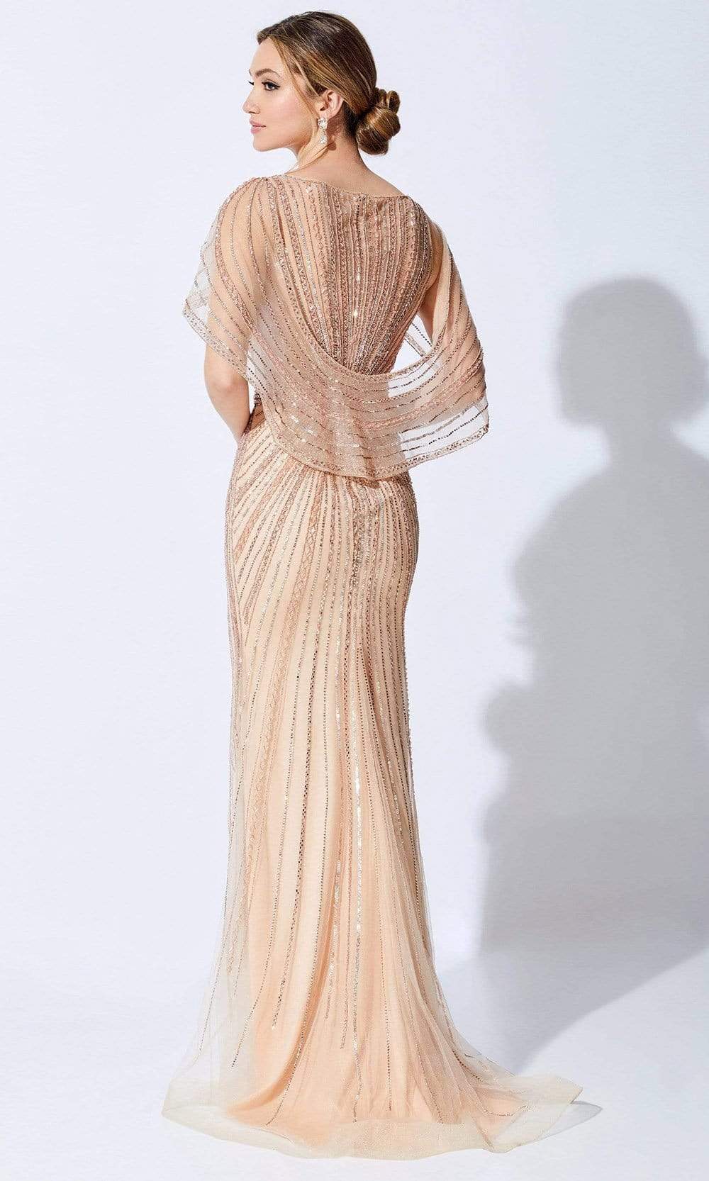 221D47 V-Neck Low Back Mother of the Groom Dress