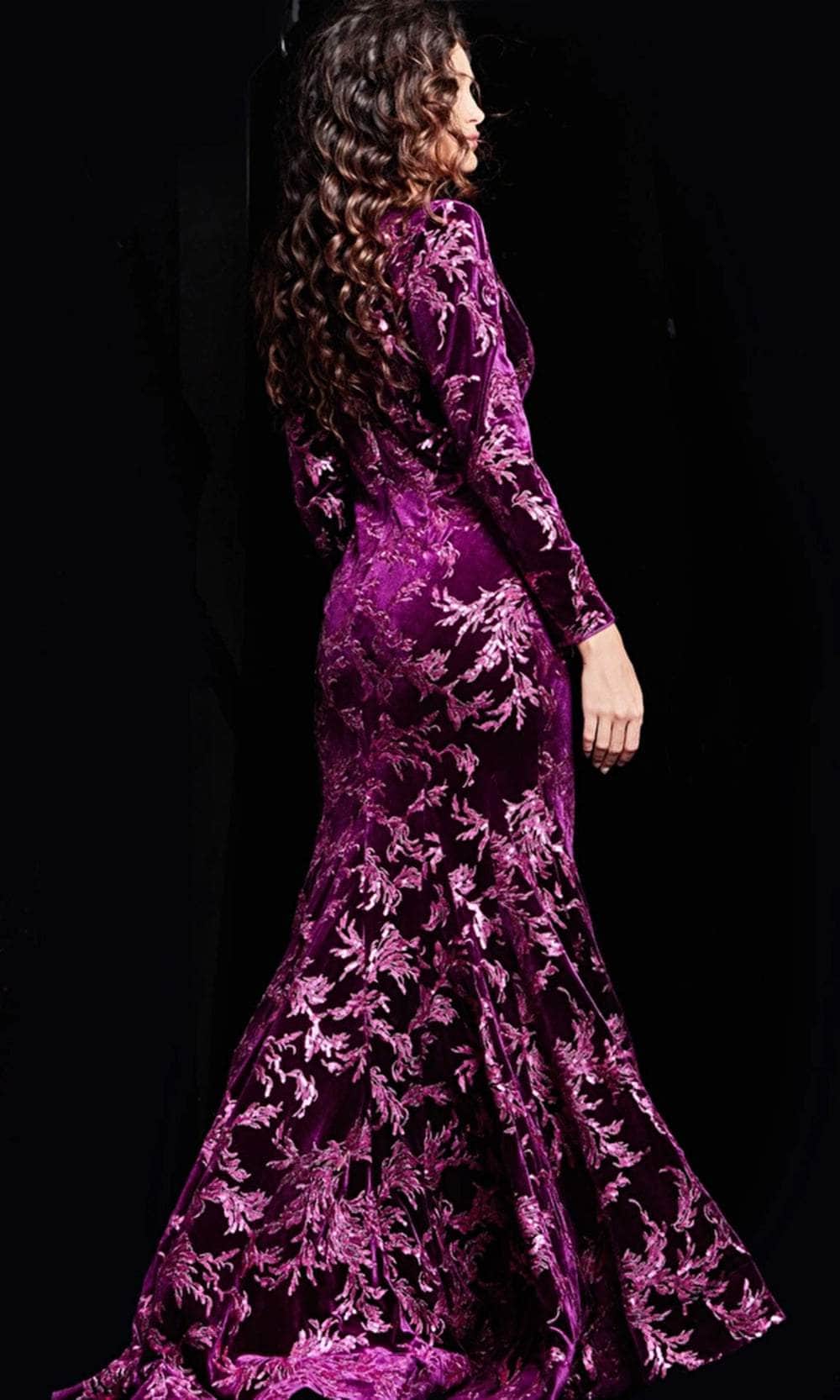 Sequin Embroidered Evening Gown