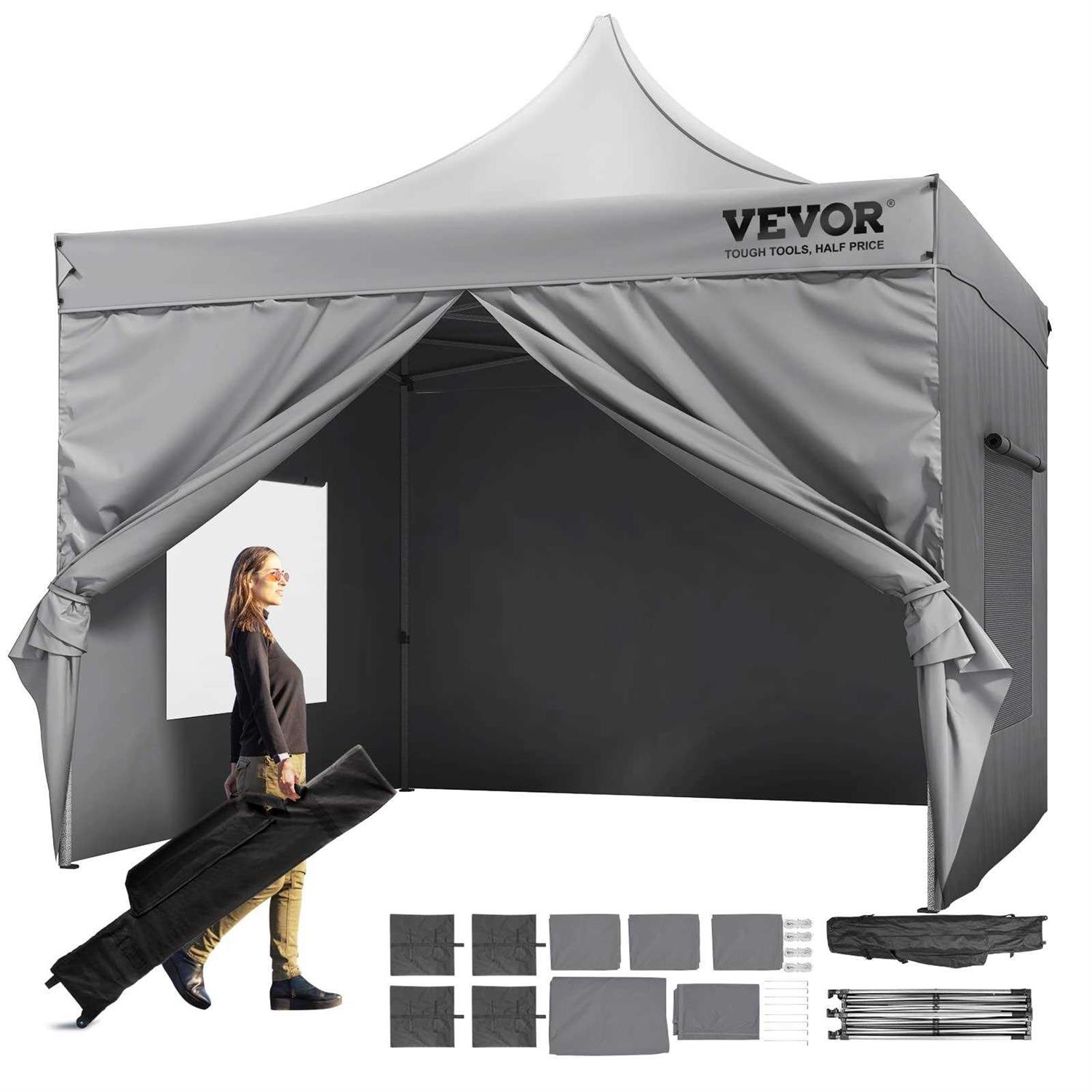 VEVOR Pop up Canopy Tent Outdoor Gazebo Tent with Sidewalls & Bag