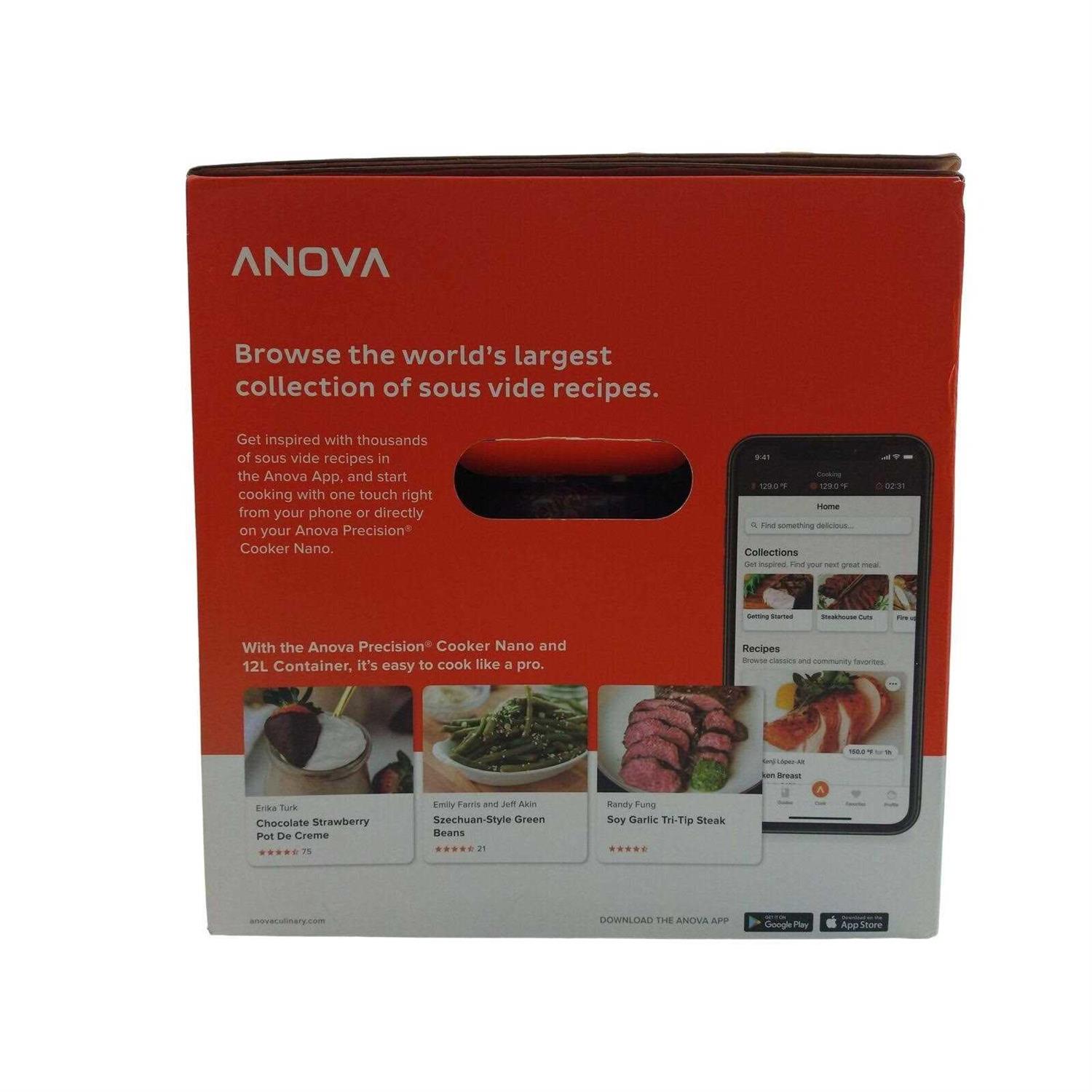 Anova Sous Vide Kit with Precision Cooker Nano and 12L Container