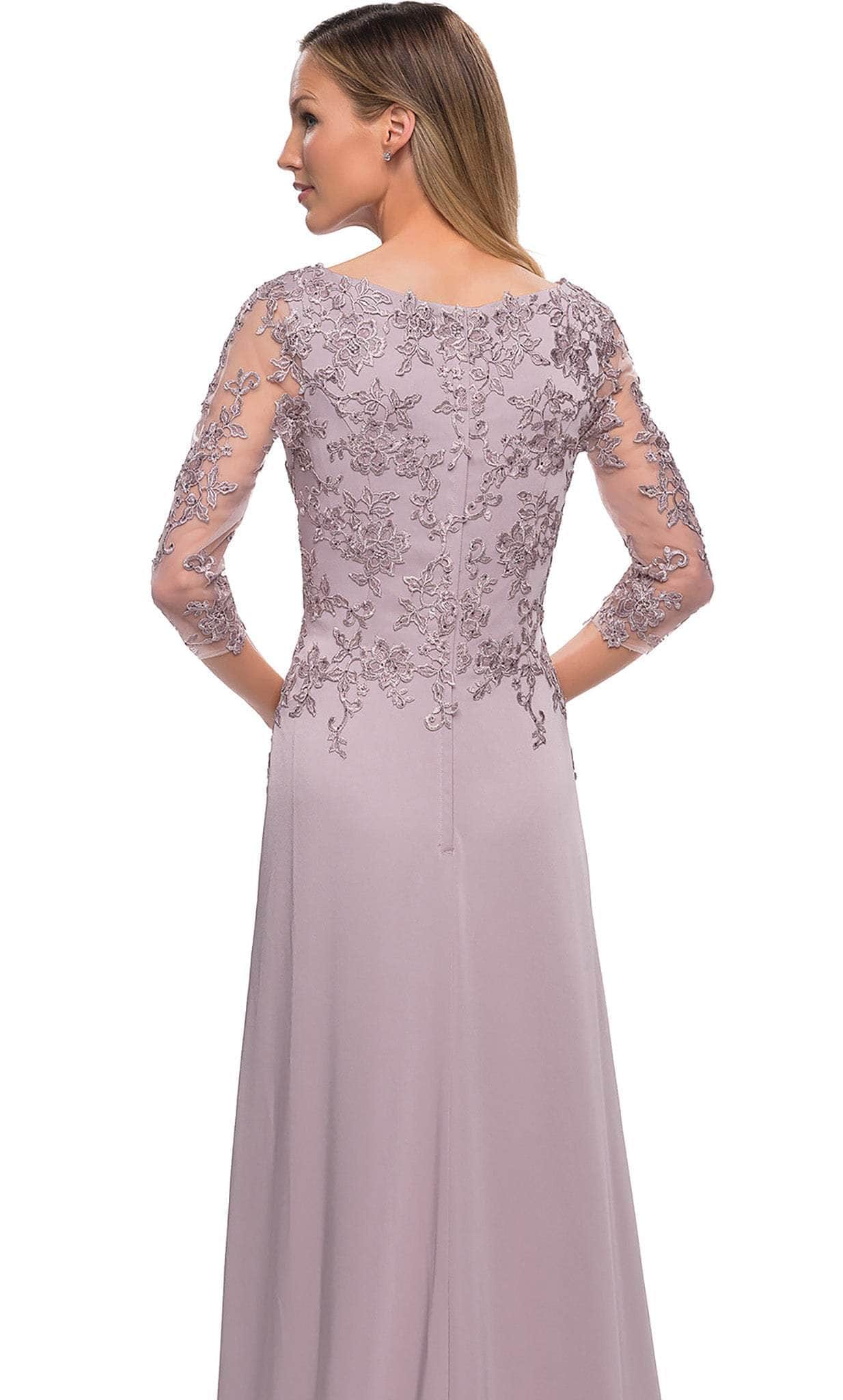 A-Line Lace Appliqued Formal Gown