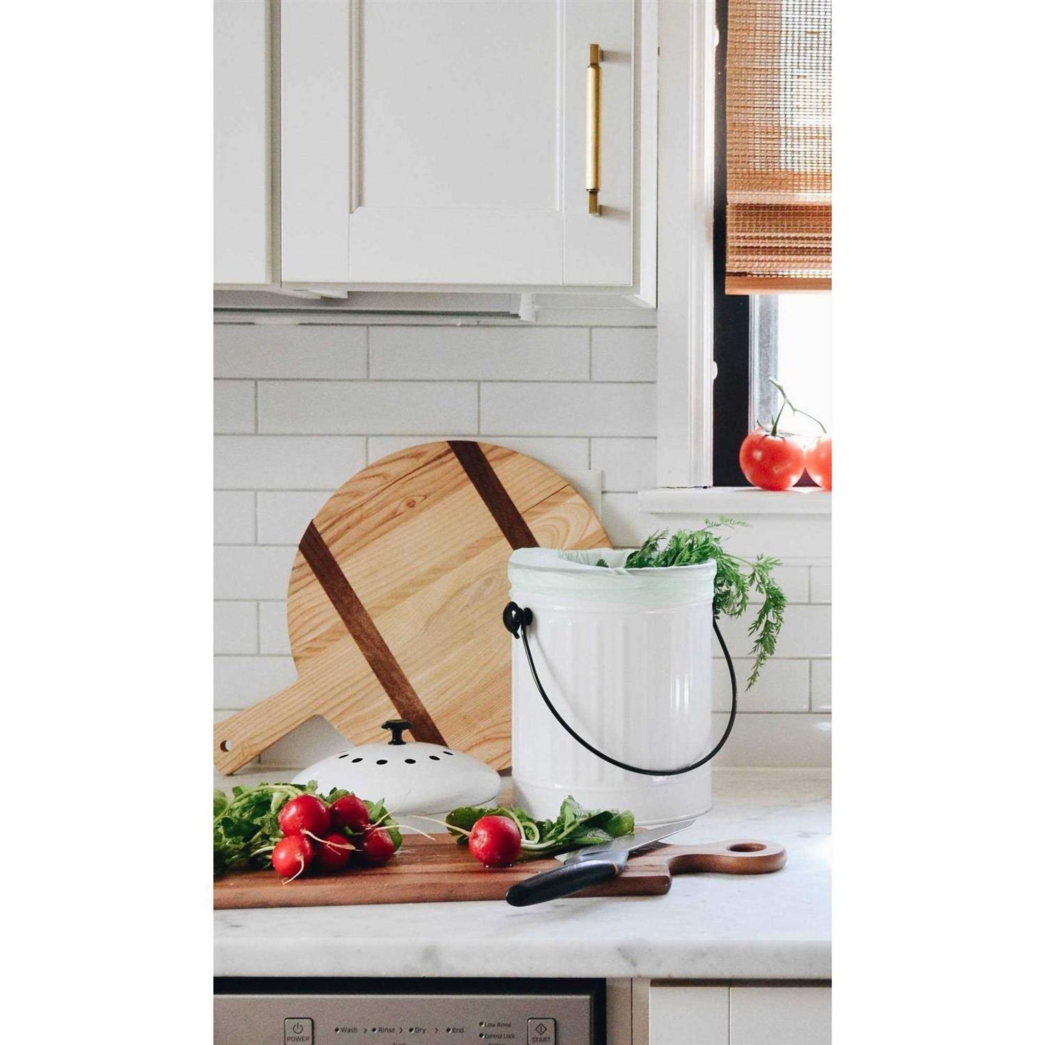 Behrens Kitchen Countertop Compost Bin With Lid