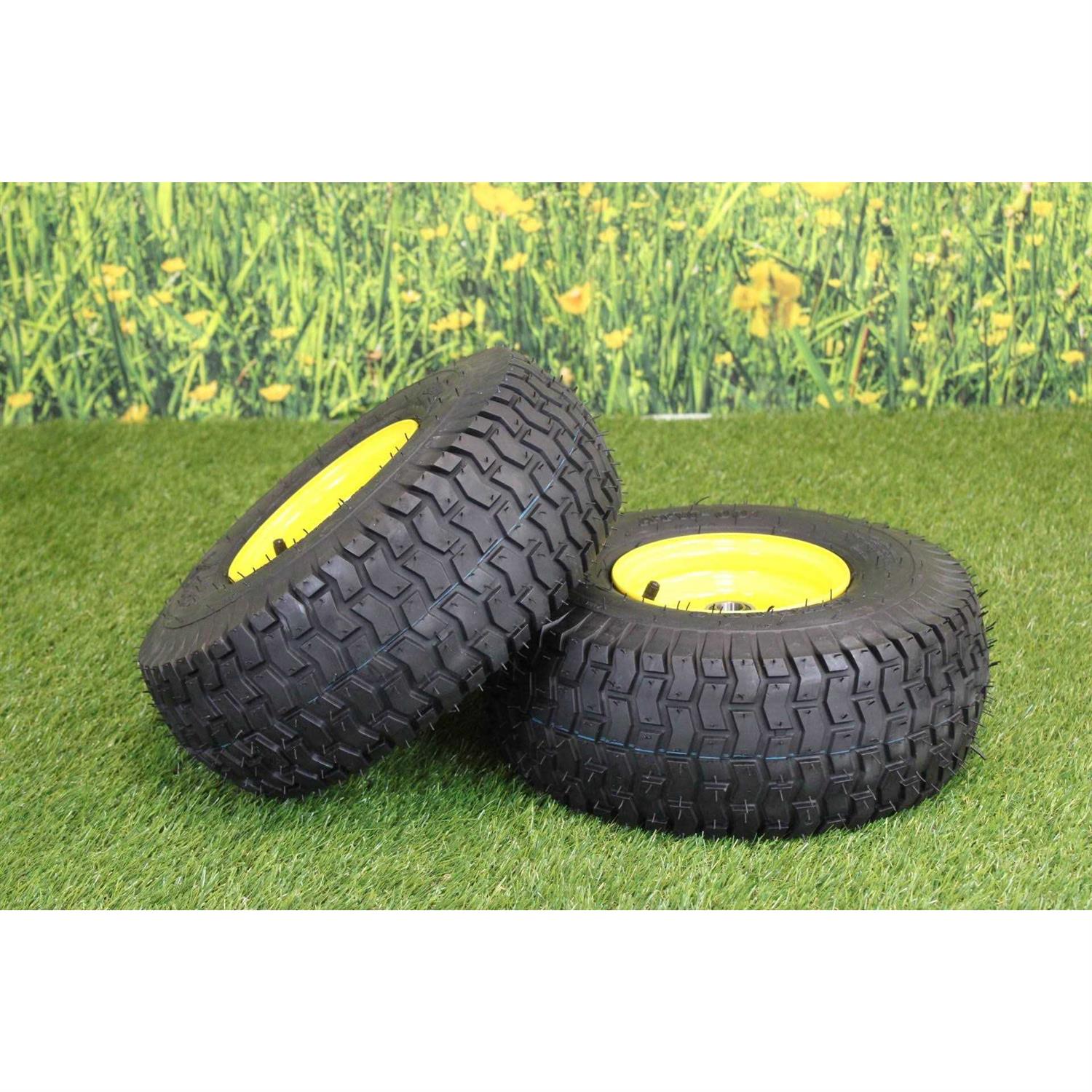 Antego Tire & Wheel 15×6.00-6 Tires & Wheels 4 Ply for Lawn & Garden Mower Turf Tires .75 Bearing