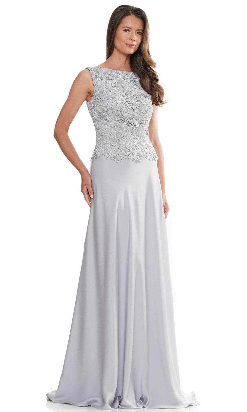 Lace Bodice Bateau Formal Gown