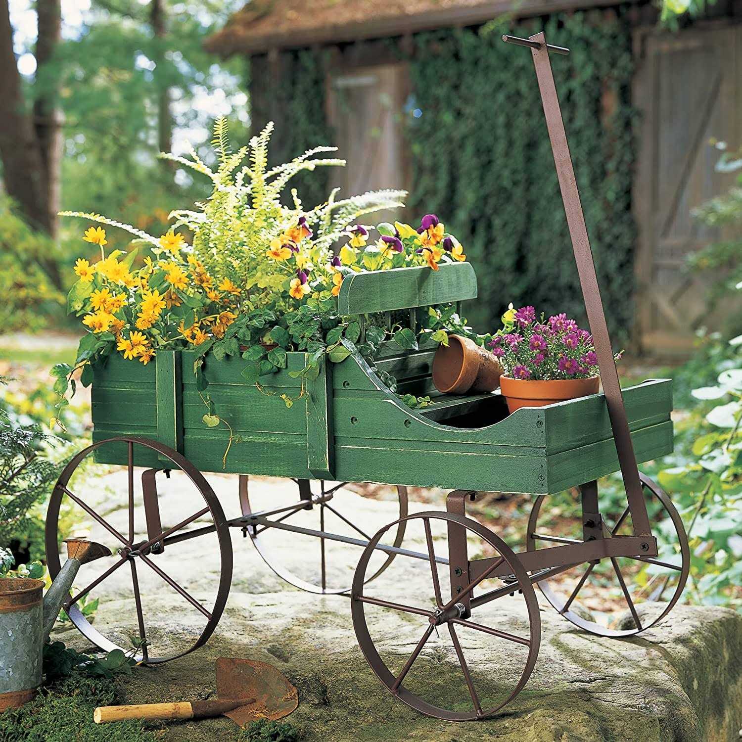 Amish Wagon Decorative Indoor/Outdoor Garden Backyard Planter