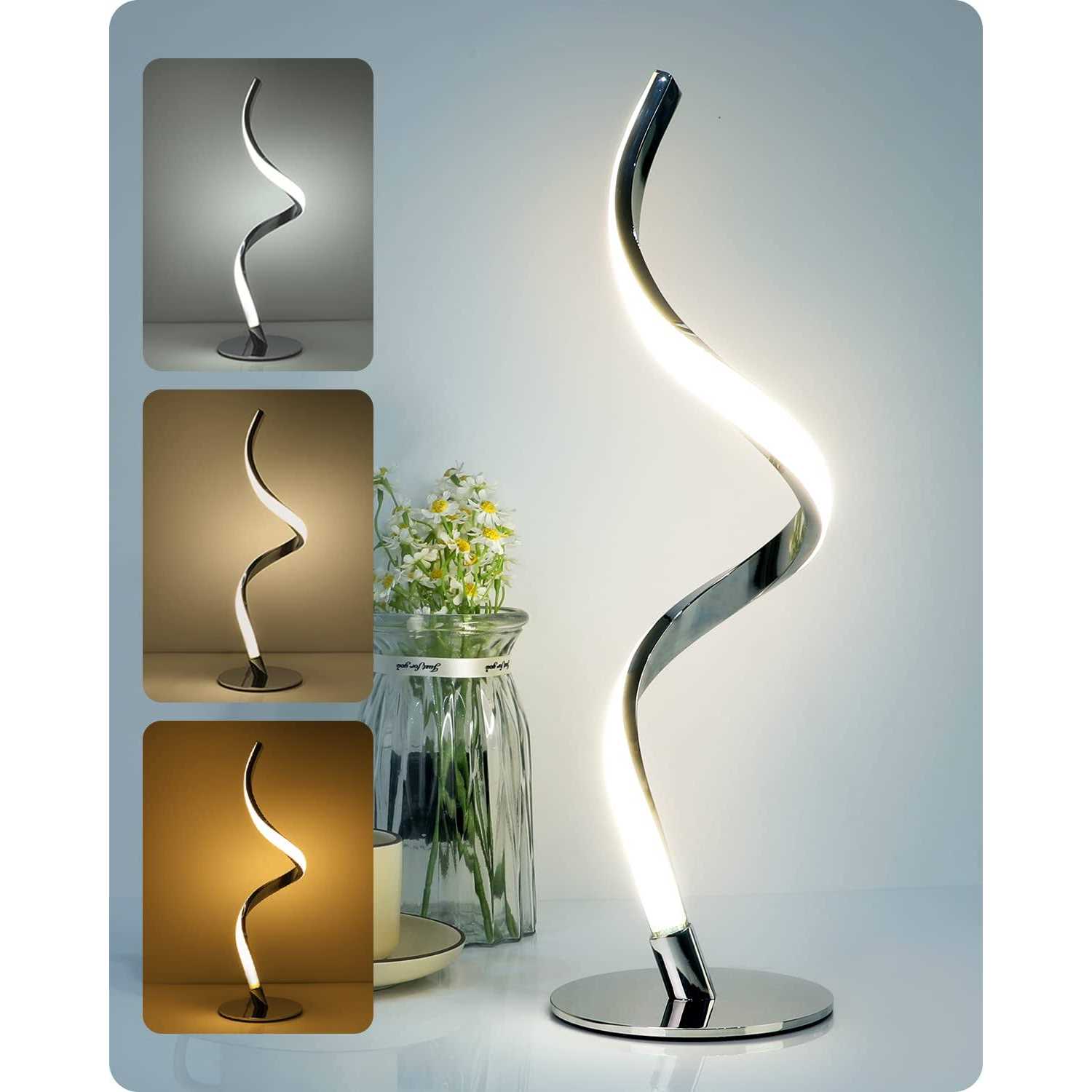 Yarra-Decor Bedside Lamp 3 Colors Touch Control LED Table Lamp