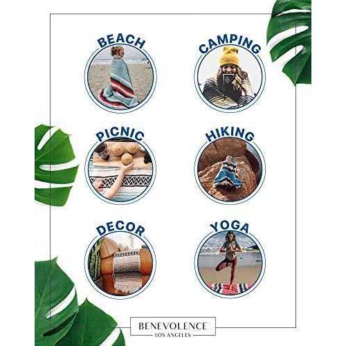 Benevolence LA Authentic Handwoven Mexican Blanket Yoga Blanket