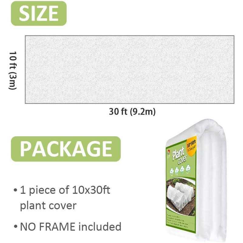 SUNPRO Plant Covers Freeze Protection,10Ft x 30Ft Reusable Floating Row Cover
