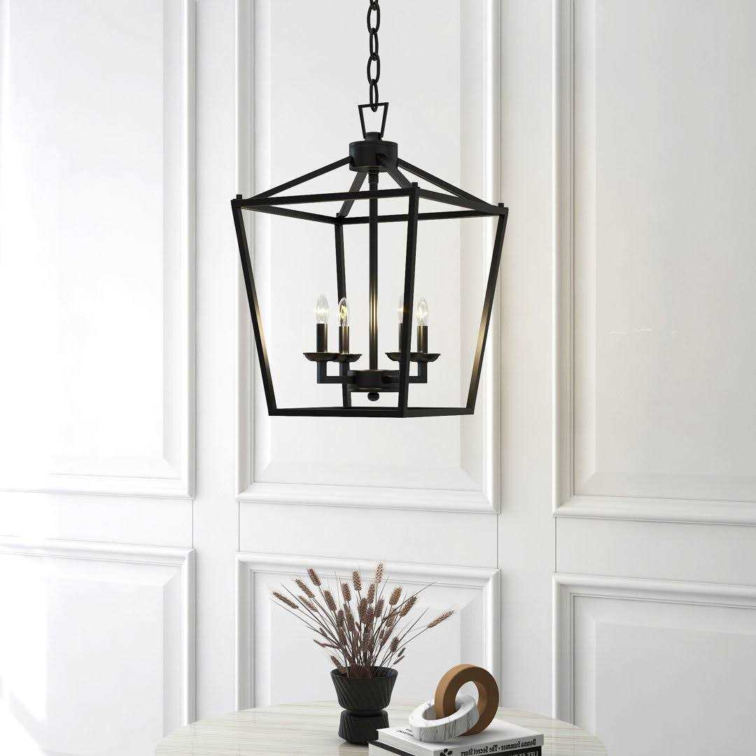 Boothby 4 Light Lantern Geometric Pendant Andover Mills Finish