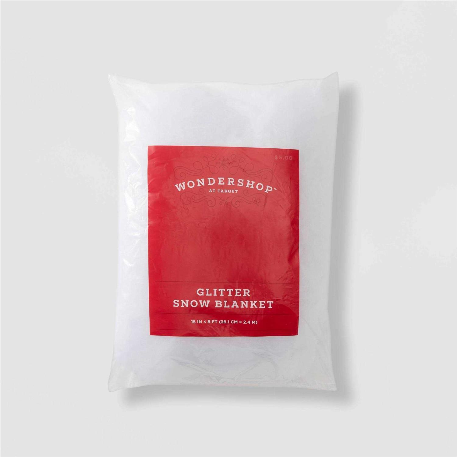 Wondershop 15×8′ Christmas Glitter Snow Blanket
