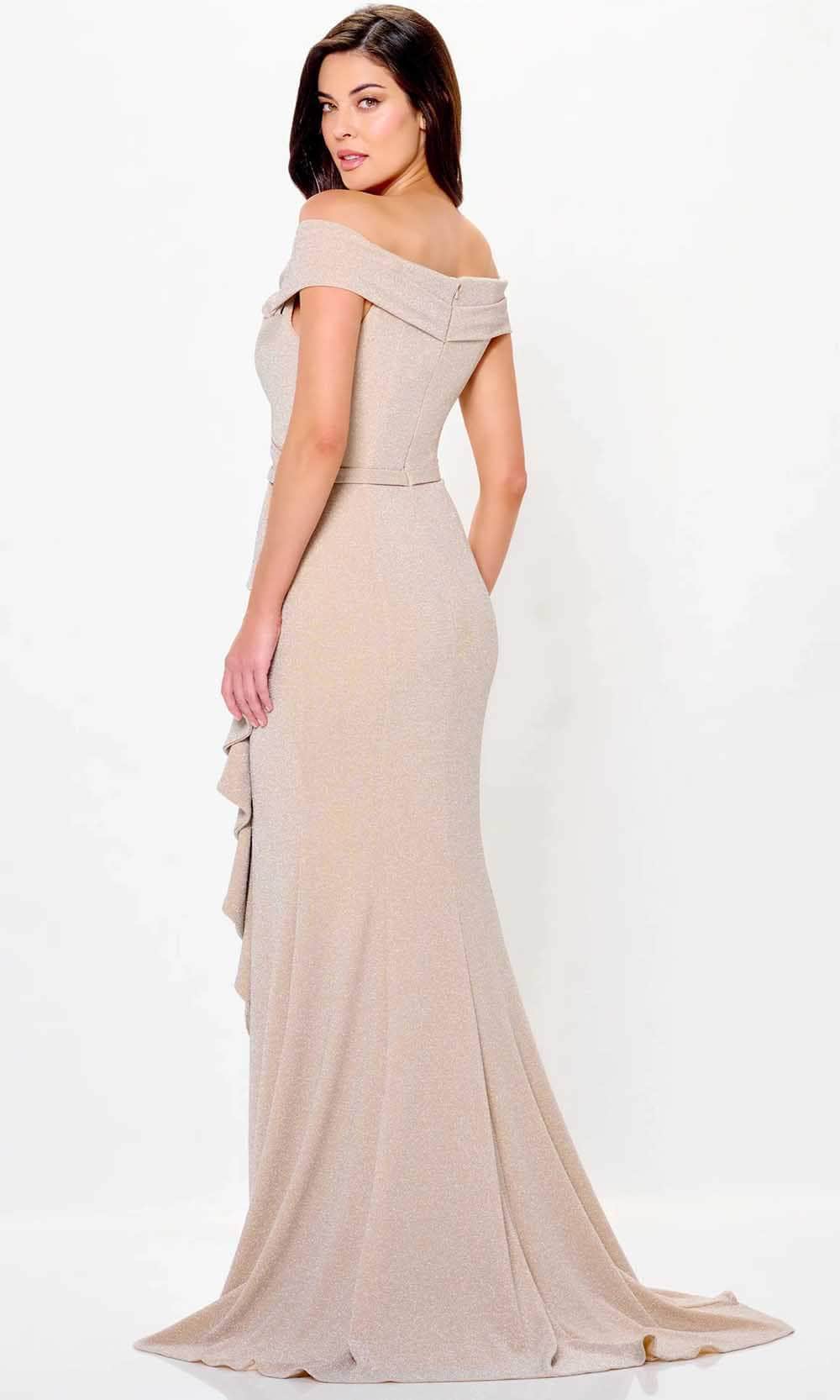 Glitter Off Shoulder Evening Dress