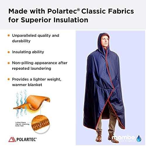 Mambe Extreme Weather 100% Waterproof/Windproof Hooded Blanket with Premium Stuff Sack