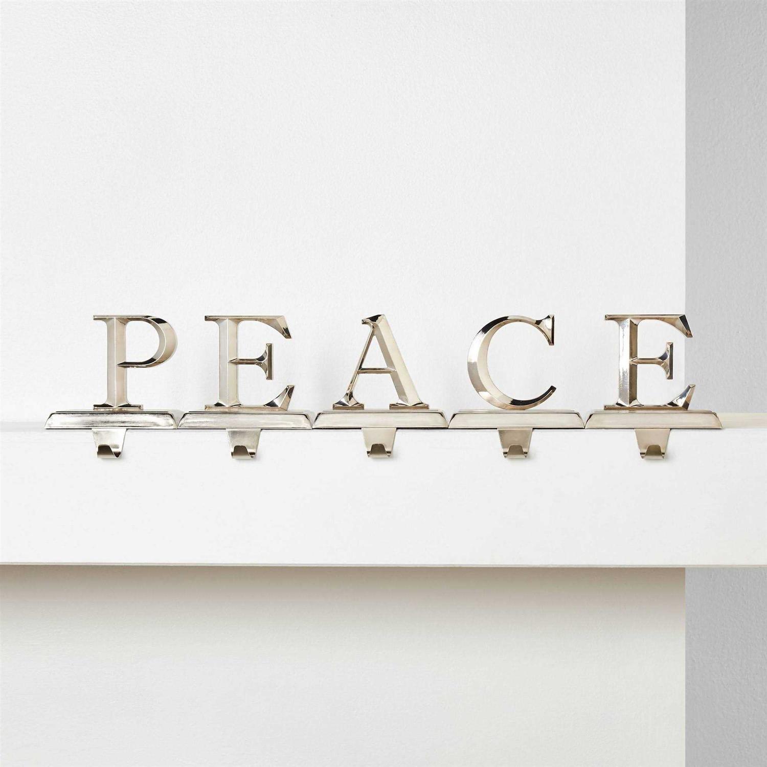 Wondershop 5pk Metal PEACE Christmas Stocking Holder