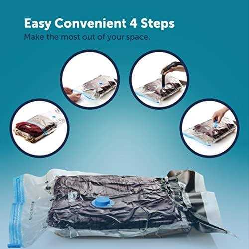 20 Pack Premium Vacuum Sealer Bags Space Saver Storage Bags for Home and Closet Organization