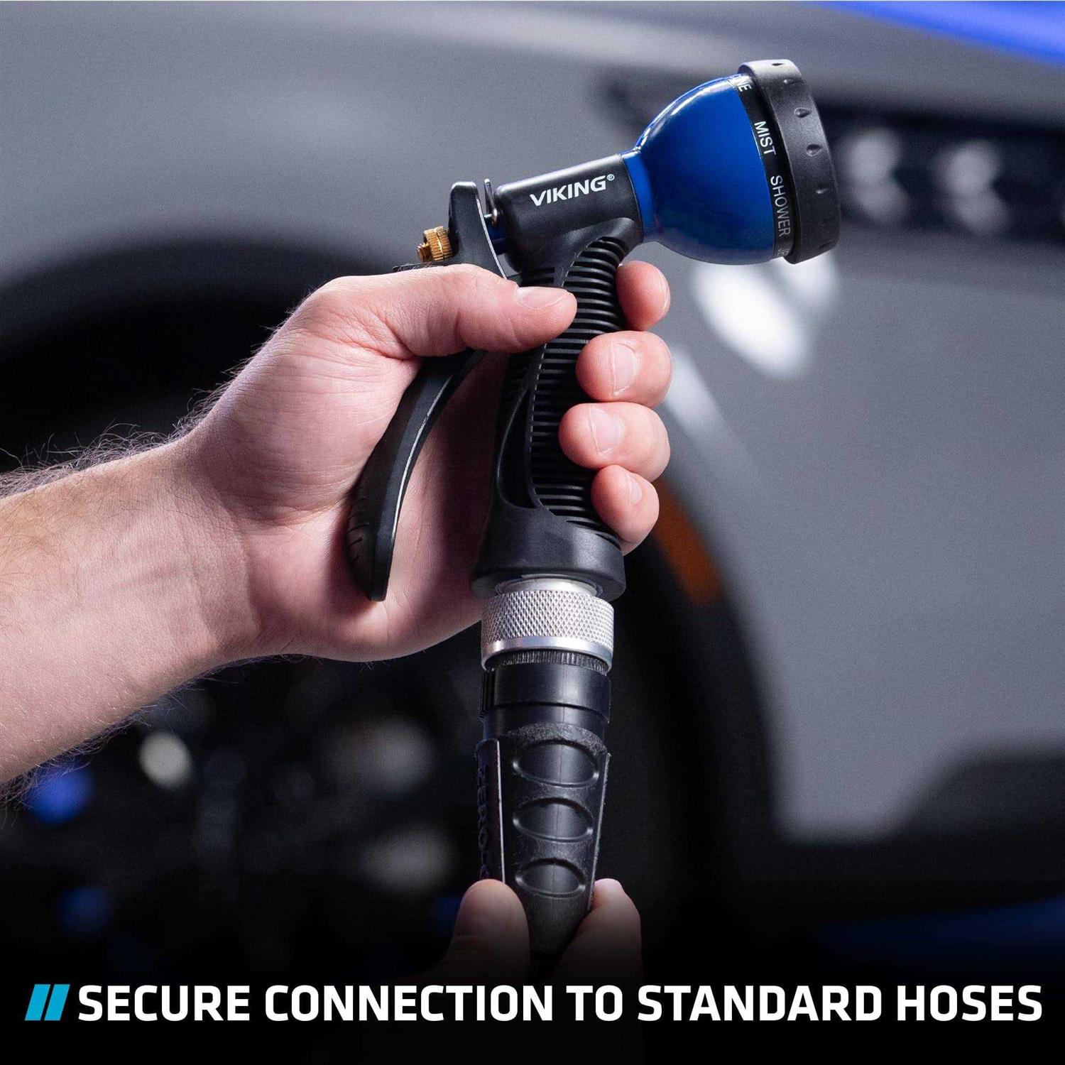 Viking Car Care Heavy Duty 8 Pattern Car Wash & Garden Spray Nozzle
