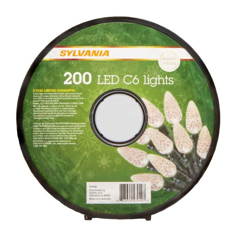 Sylvania 200 Ct Warm White LED C6 Lights