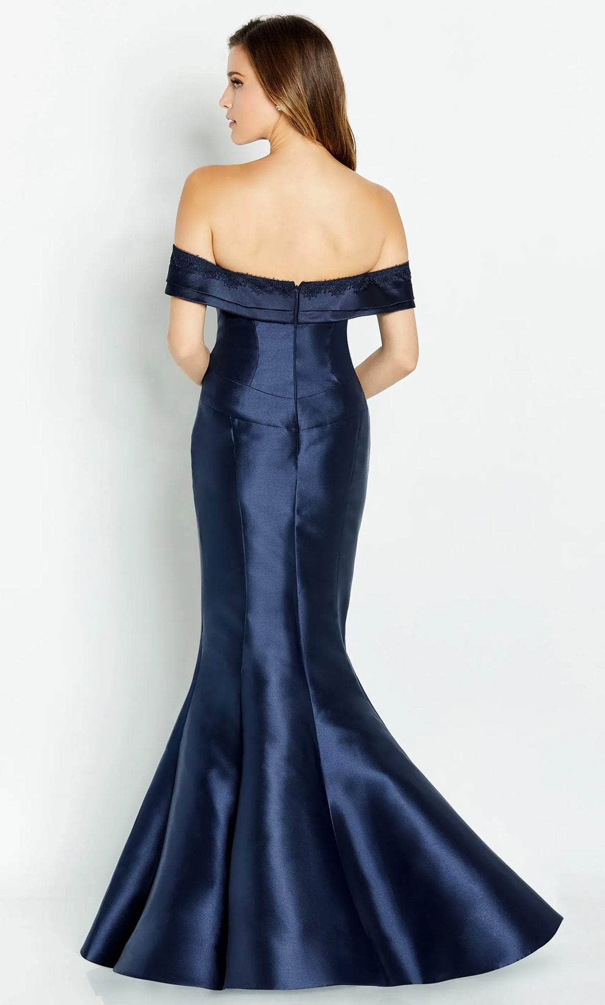 Off Shoulder Mikado Evening Gown