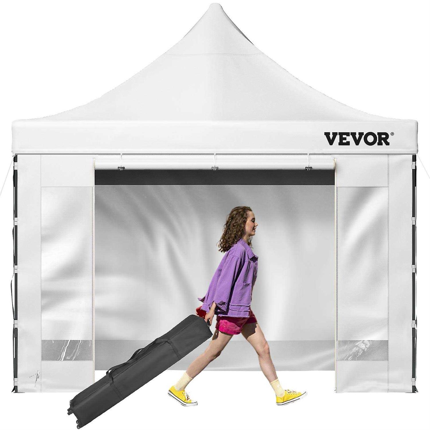 VEVOR 10 Ft. x 10 Ft. Pop Up Canopy Tent Outdoor Patio Gazebo Tent Uv Resistant Waterproof Instant Gazebo Shelter