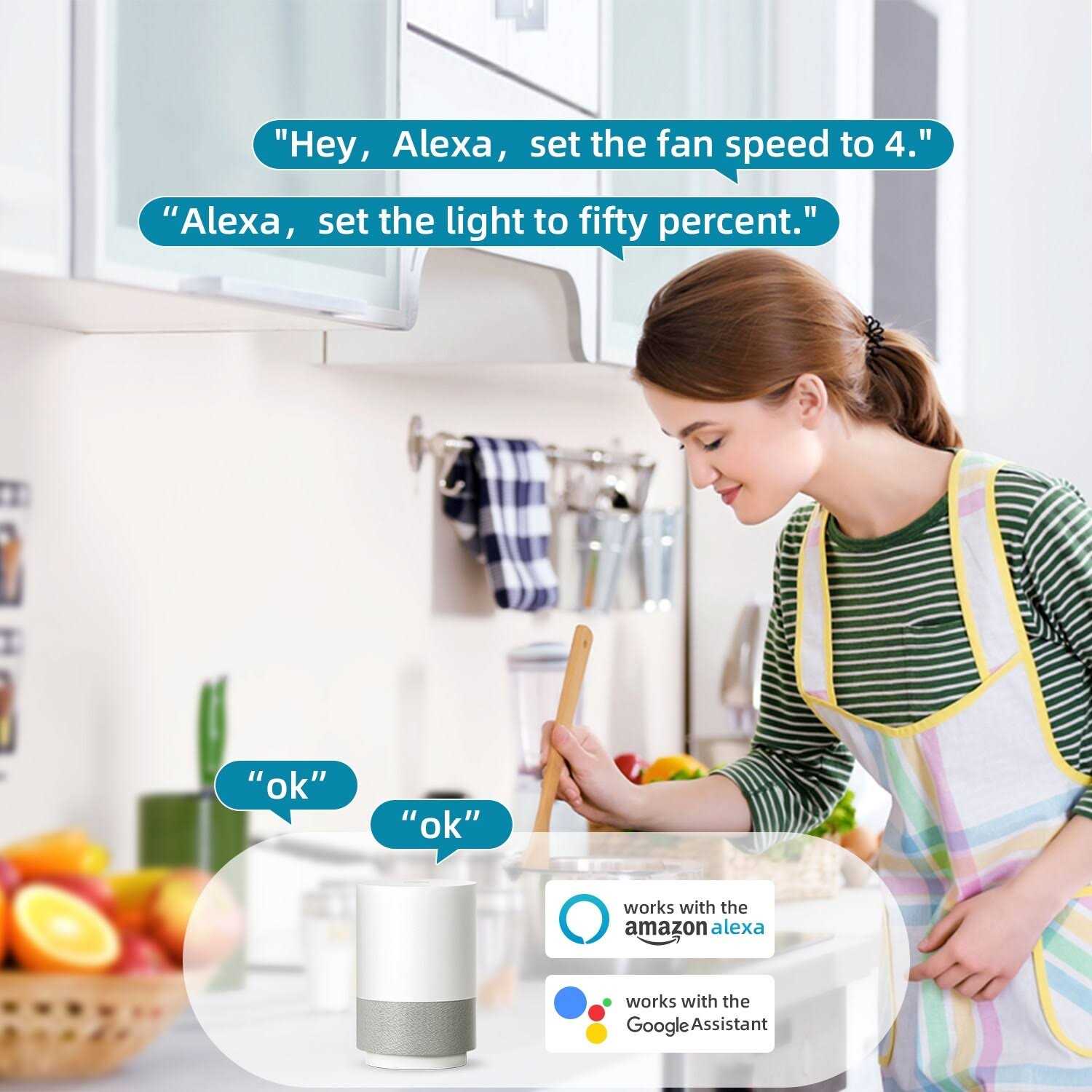 52 and 60 Noiseless Walnut Wood Ceiling Fan with Remote Control,Light Integrated Optional