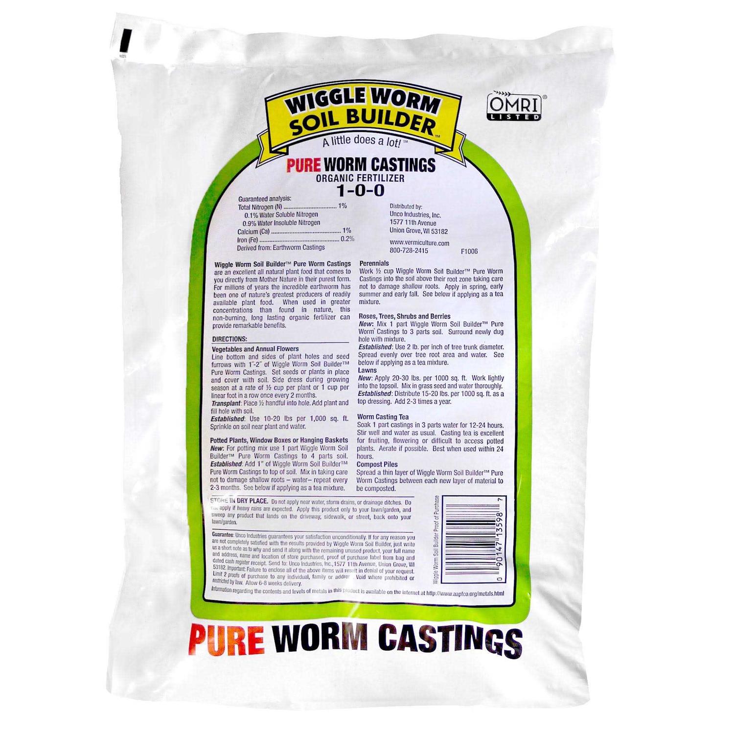 Wiggle Worm Soil Builder Worm Castings