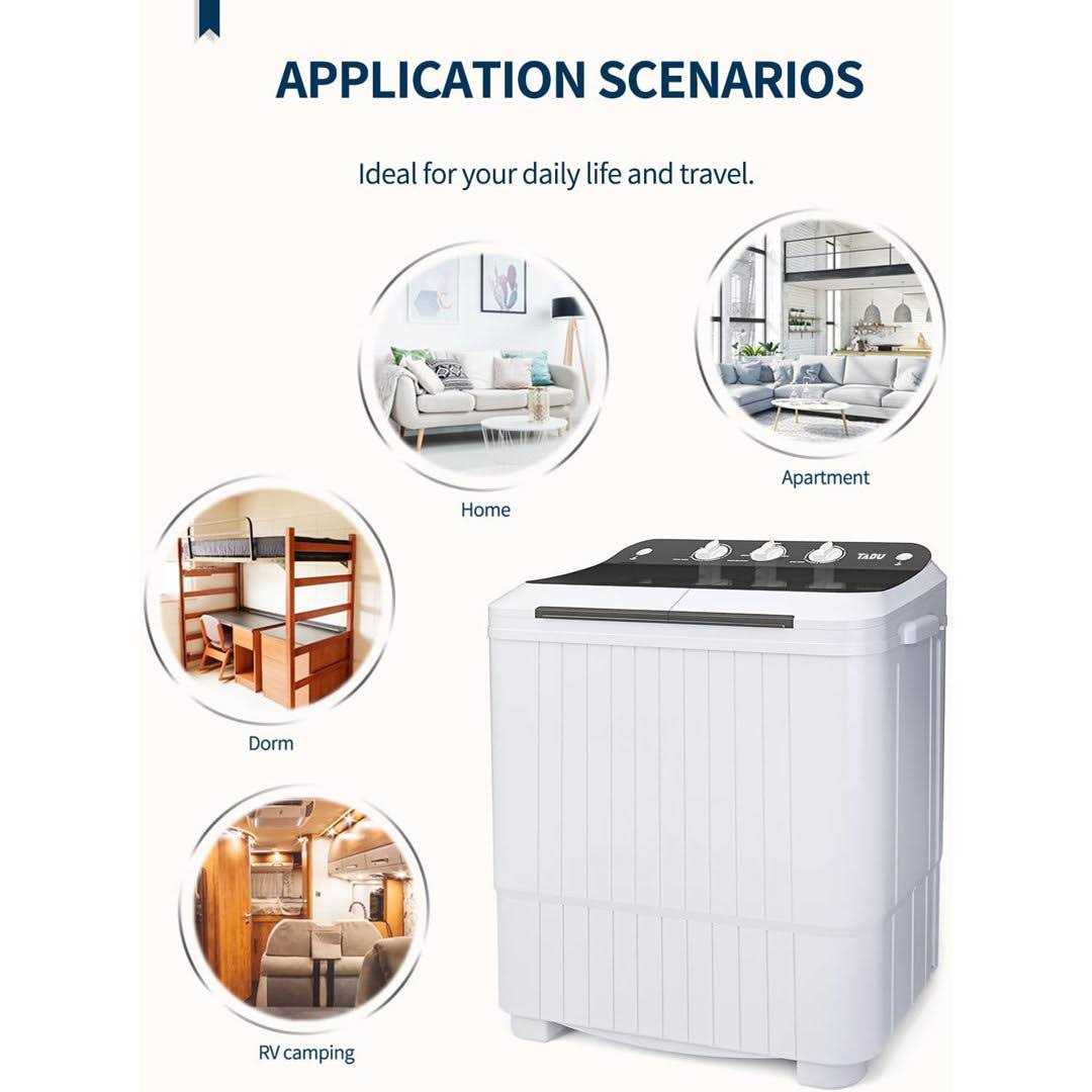 410012710WTATABU 16.5Lbs Portable Washer & Dryer Combo in White