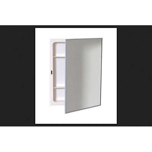 Zenith Stainless Steel Medicine Cabinet with Fixed Shelves, Silver